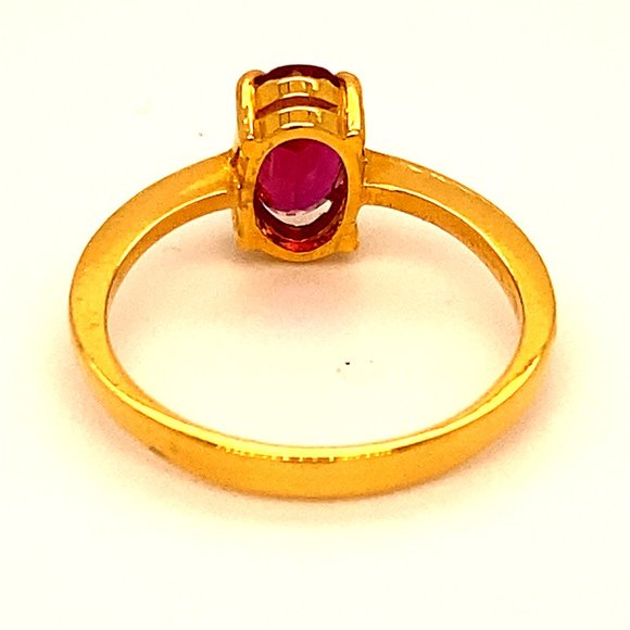 Winza Ruby 1.33ct Solid 22K Yellow Gold Ring - Picture 4 of 6
